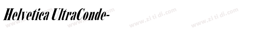 Helvetica UltraConde字体转换